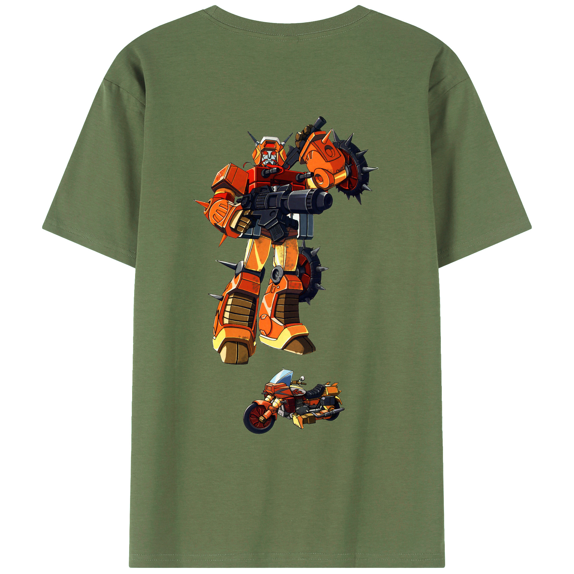 （画像用）  綿100％ メンズ半袖Tシャツ（バックプリント） 通気性